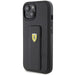 Ferrari Grip Stand Metal Logo case for iPhone 15 - black - Cell phone cases and covers<<<HurtelXML