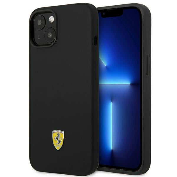 Ferrari FEHCP14MSIBBK iPhone 14 Plus 6.7&quot; black/black hardcase Silicone Metal Logo