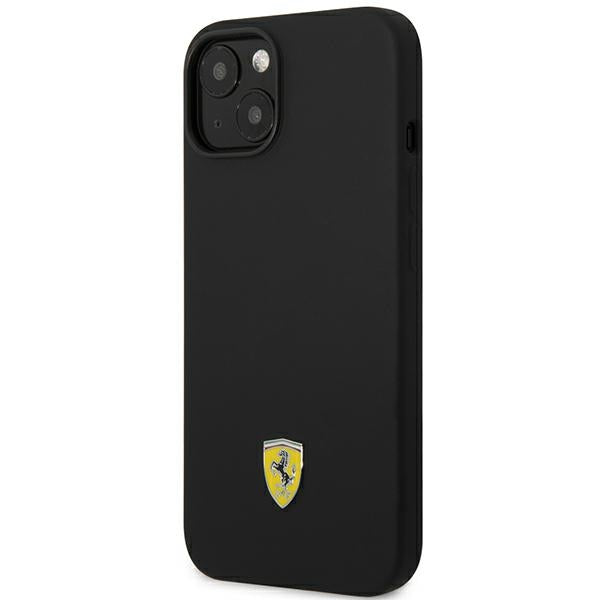 Ferrari FEHCP14SSIBBK iPhone 14 6.1&quot; black/black hardcase Silicone Metal Logo