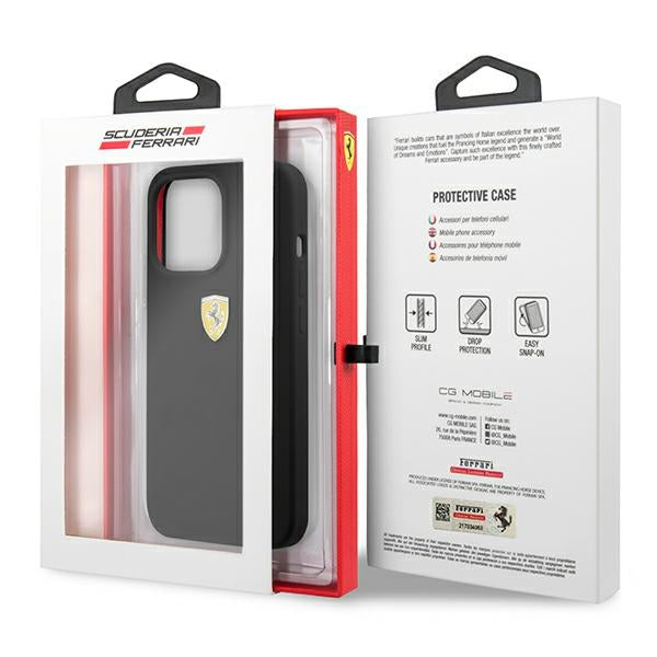 Ferrari FESSIHCP13LBK iPhone 13 Pro / 13 6.1&quot; black/black hardcase Silicone