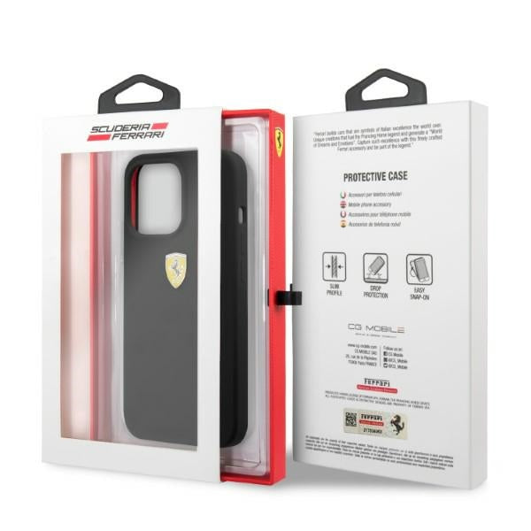 Ferrari FESSIHMP13LBK iPhone 13 Pro / 13 6.1" black/black hardcase Silicone MagSafe