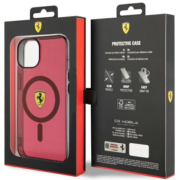 Ferrari FEHMP14SURKR iPhone 14 6.1" red/red hardcase Translucent Magsafe
