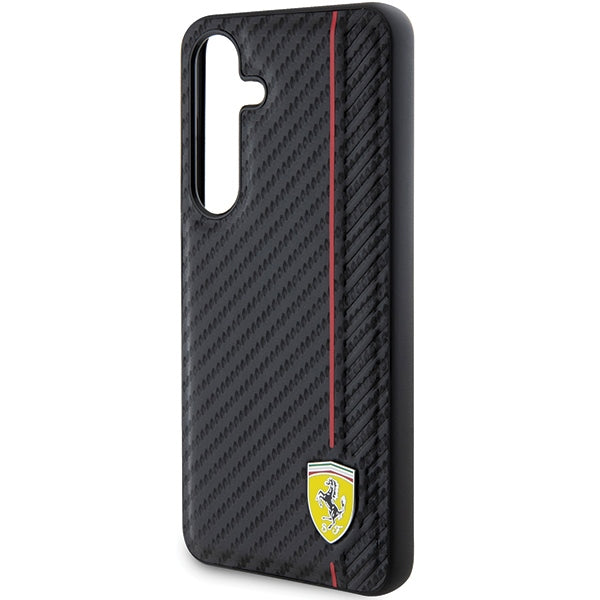 Ferrari Carbon Printed Line case for Samsung Galaxy S24 - black
