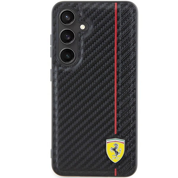 Ferrari Carbon Printed Line case for Samsung Galaxy S24 - black