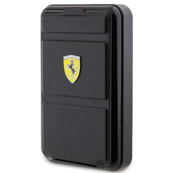Powerbank Ferrari Metal Logo MagSafe induction 15W 10000 mAh with stand function - black