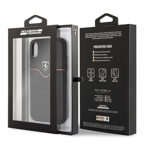 Ferrari Hardcase FEOVEHCI65BK iPhone Xs Max black/black Off Track Victory