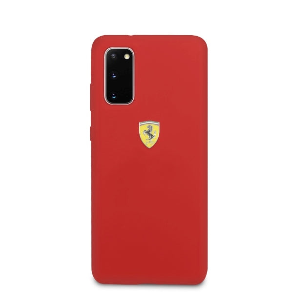 Ferrari Silicone Case for Samsung Galaxy S20 - Red
