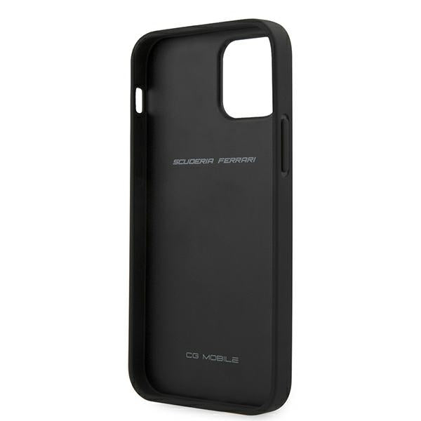 Ferrari FESPEHCP12LBK iPhone 12 Pro Max 6.7&quot; black/black hardcase On Track Perforated
