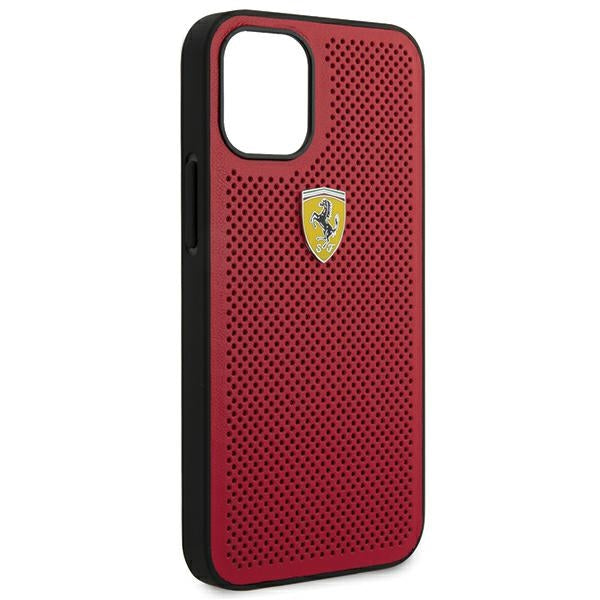 Ferrari FESPEHCP12SRE iPhone 12 mini 5.4&quot; red/red hardcase On Track Perforated