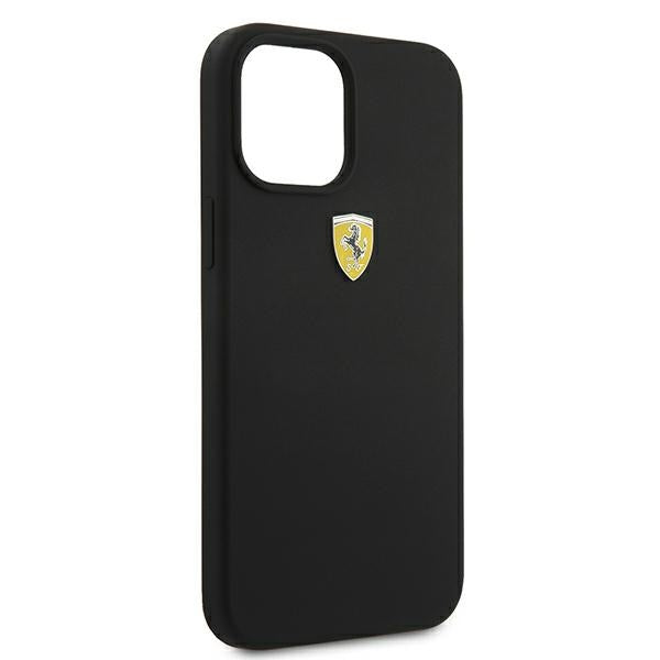 Ferrari FESSIHCP12LBK iPhone 12 Pro Max 6.7&quot; black/black hardcase On Track Silicone
