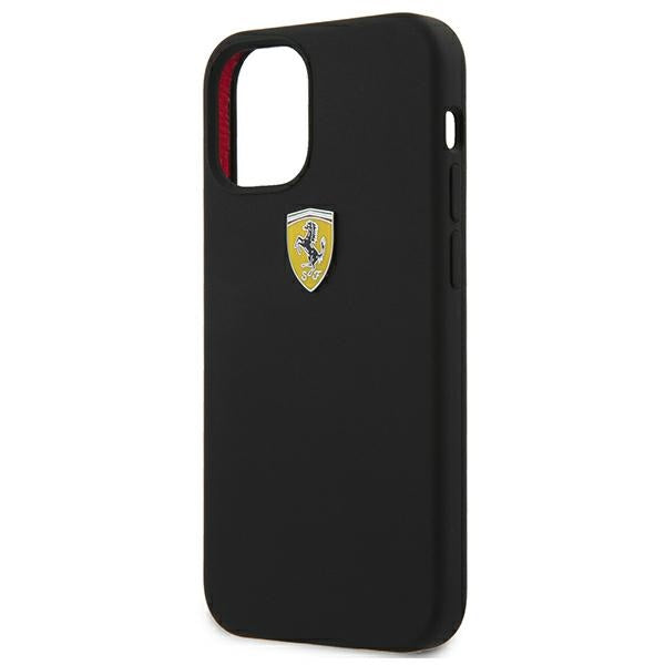 Ferrari FESSIHCP12SBK iPhone 12 mini 5.4" black/black hardcase On Track Silicone