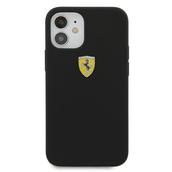 Ferrari FESSIHCP12SBK iPhone 12 mini 5.4&quot; black/black hardcase On Track Silicone