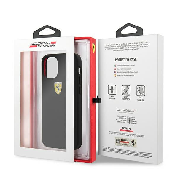 Ferrari FESSIHCP12SBK iPhone 12 mini 5.4" black/black hardcase On Track Silicone