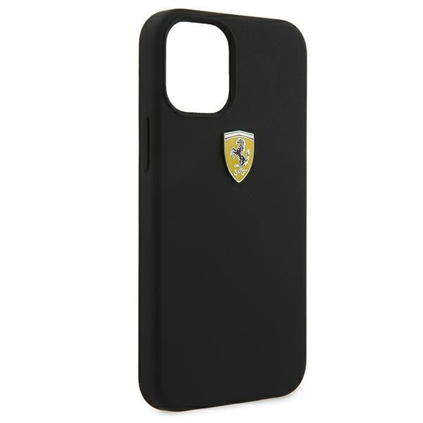 Ferrari FESSIHCP12SBK iPhone 12 mini 5.4&quot; black/black hardcase On Track Silicone