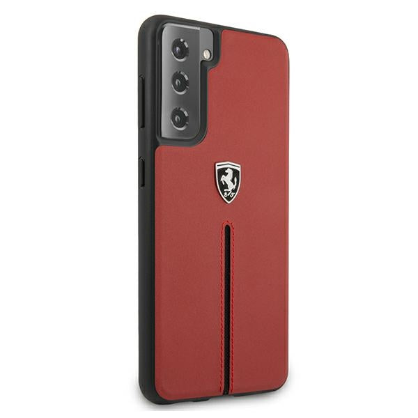 Ferrari FEOSIHCS21MRE S21+ G996 red/red hardcase Off Track Leather Nylon Stripe