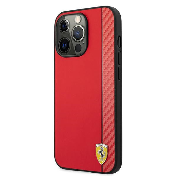 Ferrari FESAXHCP13XRE iPhone 13 Pro Max 6.7&quot; red/red hardcase On Track Carbon Stripe