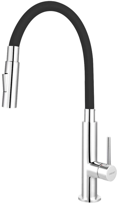 STANDING MIXER FLEXIBLE SPOUT BLACK FERRO