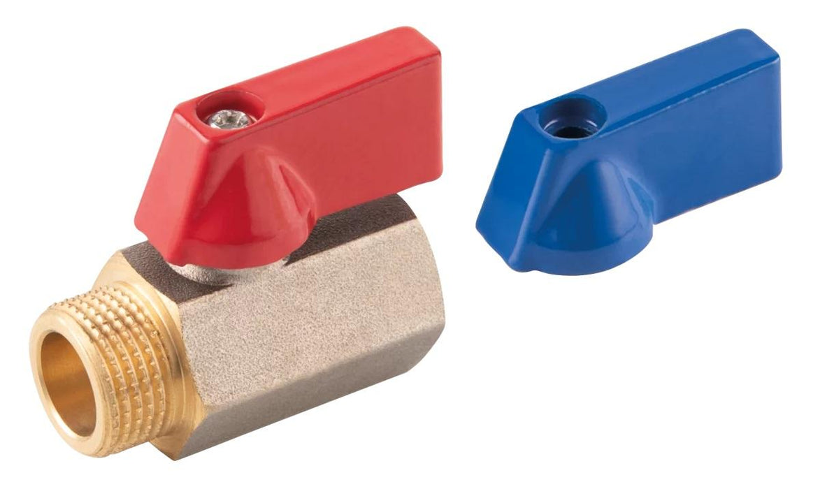 SPHERICAL MINI FERRO FAUCET 3/8'' MALE RED