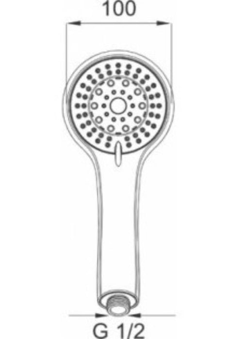 SHOWER HANDSET SERA 5 FUNCTIONS FERRO