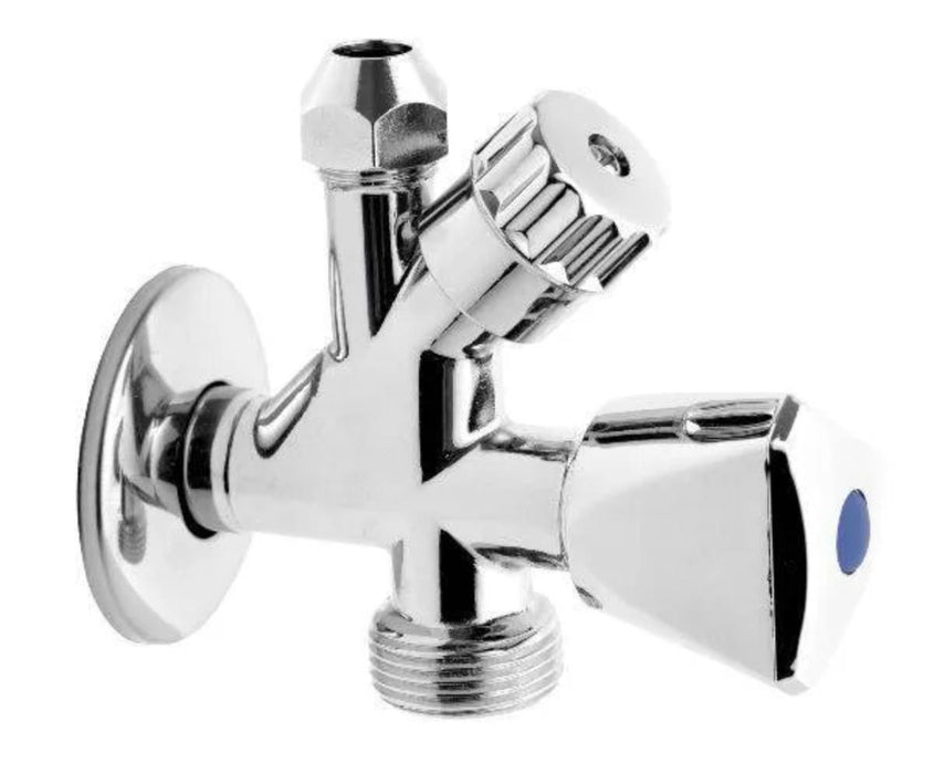 FERRO COMBINED CORNER FAUCET 1/2-1/2-3/4