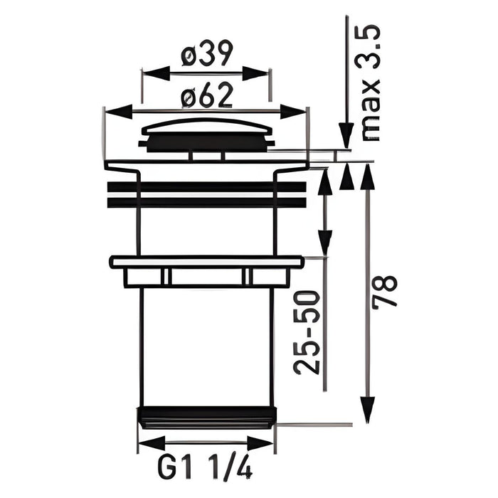 CLICK-CLACK SIPHON 1 1/4