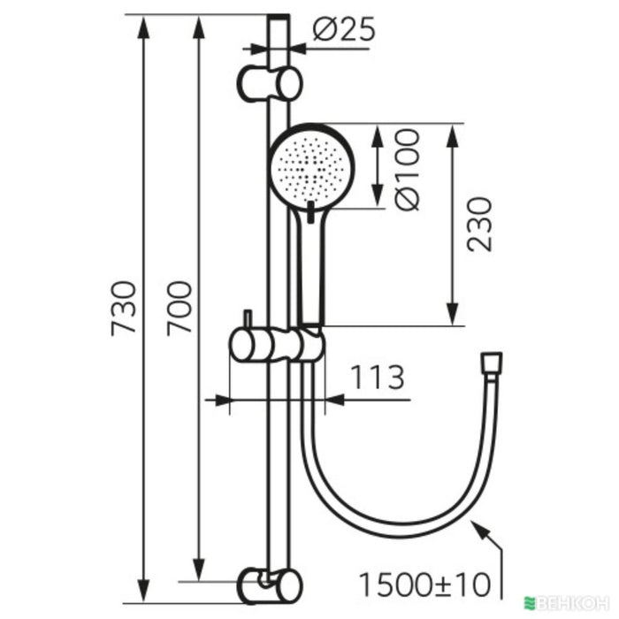 SHOWER SET RILO 3F GG FERRO
