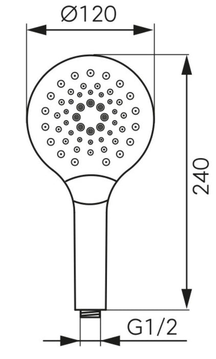SHOWER HANDSET MULO 3 F FERRO
