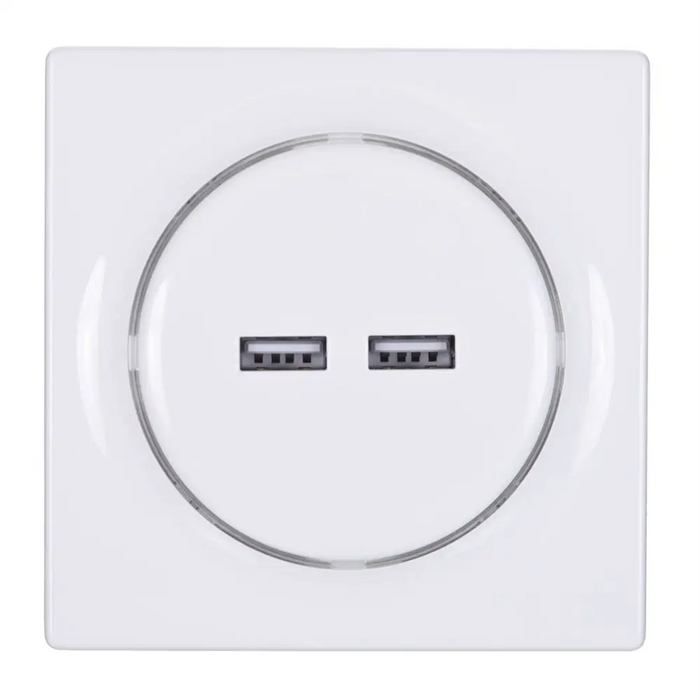 Fibaro Walli N socket-outlet 2x USB White - ActuatorsIND-URW<<<Smart houseIND<<<ActionPL