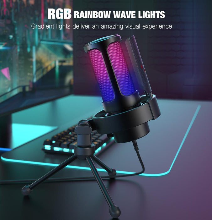 Desktop microphone FIFINE A8V RGB - Black