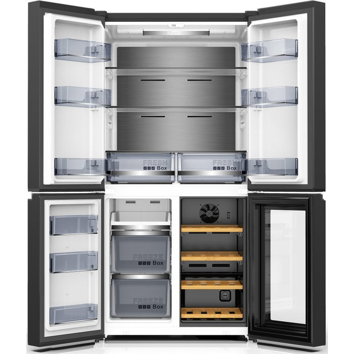 Side-by-Side Refrigerator Finlux FFD605WBL, 605 l, E, Black