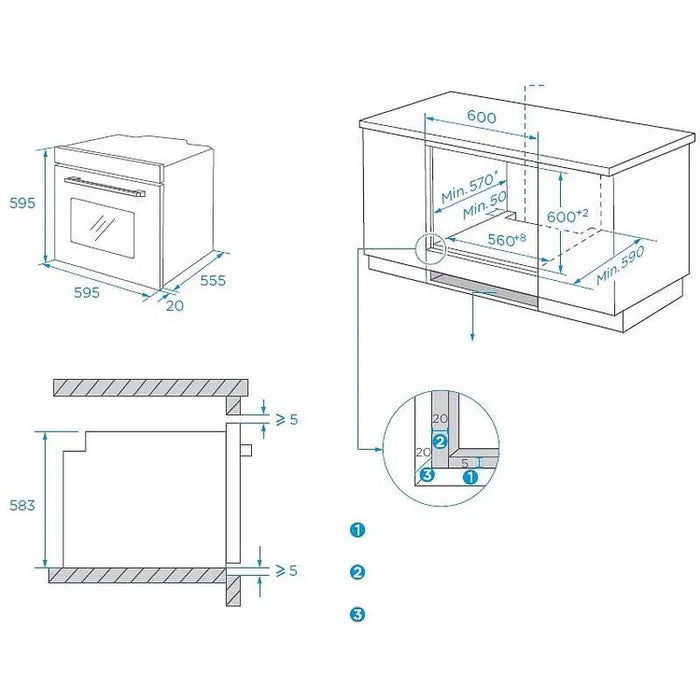 Built-in oven Finlux FX 965 A IX, 70, Push buttons, A, Water cleaning