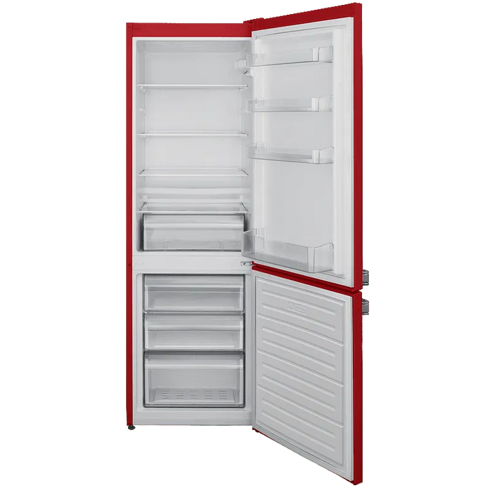 Refrigerator with freezer Finlux FXCA 31310 REE RETRO, 268 l, E, Static, Red