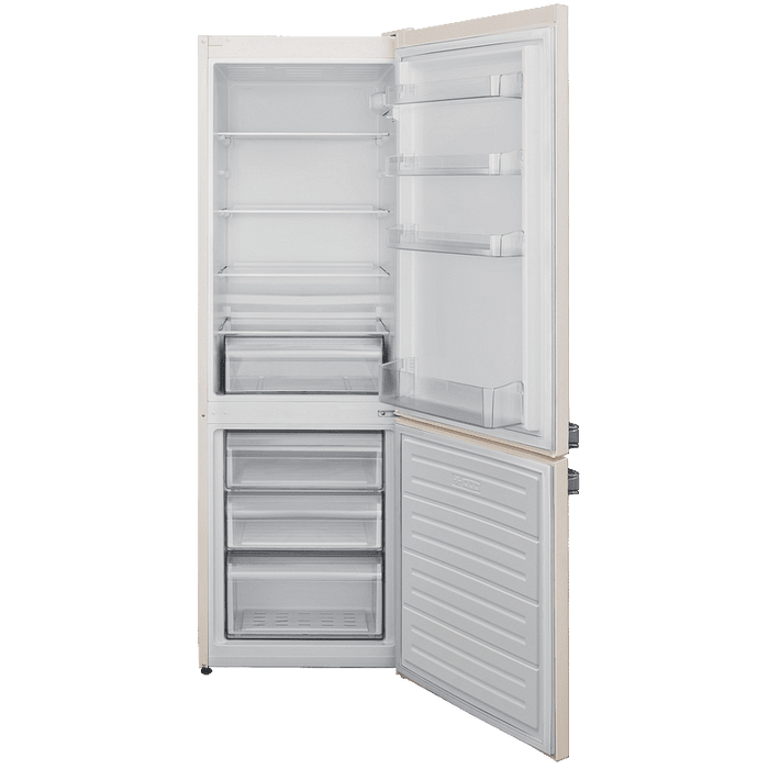 Refrigerator with freezer Finlux FXCA 31320 BEE RETRO, 268 l, E, Beige, Static
