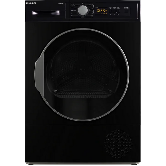 Dryer Finlux TDF-8AD3-BK, 8 kg, C, E, Black