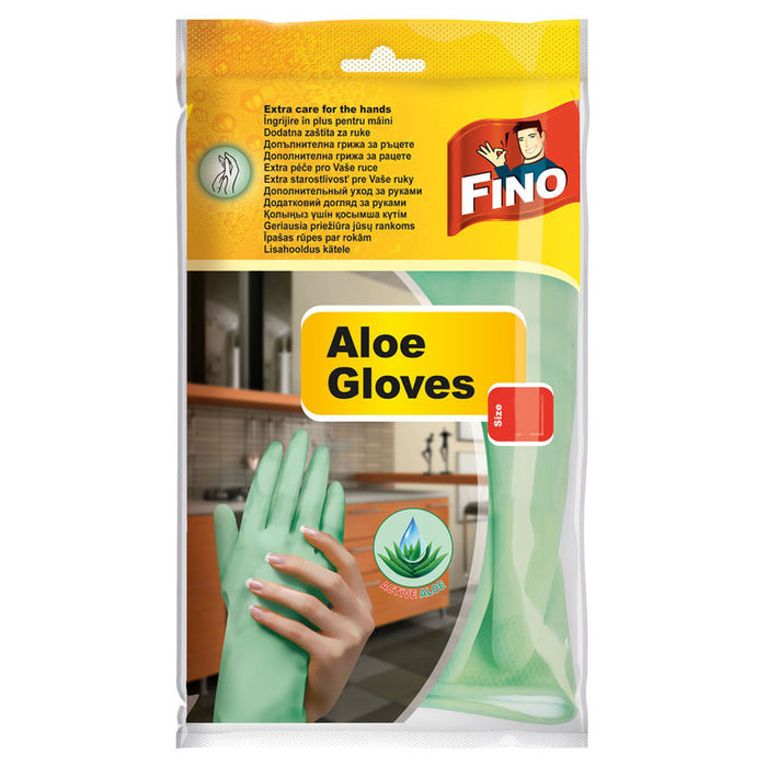 HOUSEHOLD GLOVES ALOE VERA SIZE M FINO