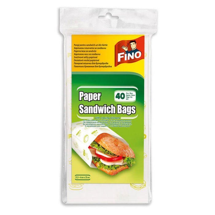 PAPER ENVELOPES FOR SANDWICHES 40 PCS FINO