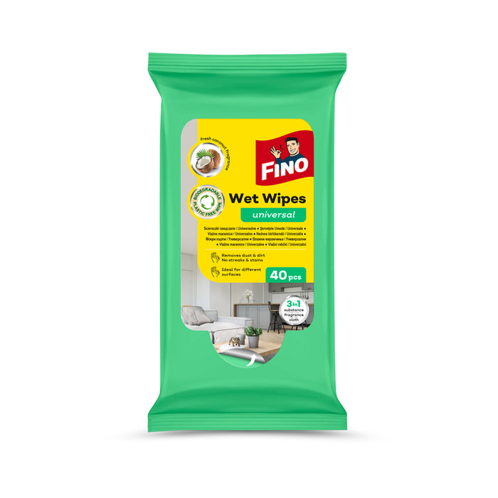 COCONUT SCENTED WET TOWELS 40 PCS FINO