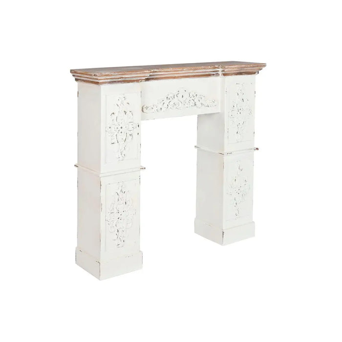 Fireplace Home ESPRIT White Natural Fir MDF Wood 120 x 29,5 x 116 cm - Декорация и Осветление<<<Дом