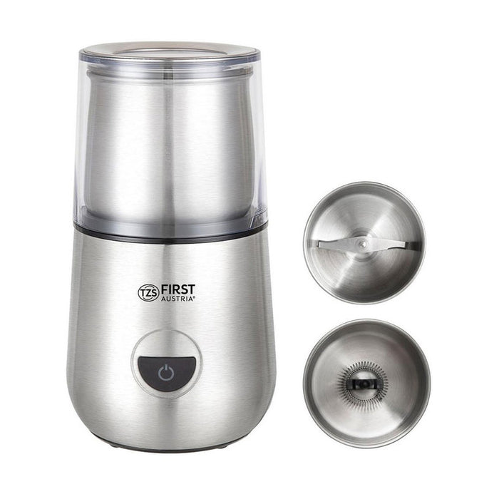 Coffee grinder and milk frother FIRST FA-5486-1 BLACK / STAINLESS STEEL, 200 W