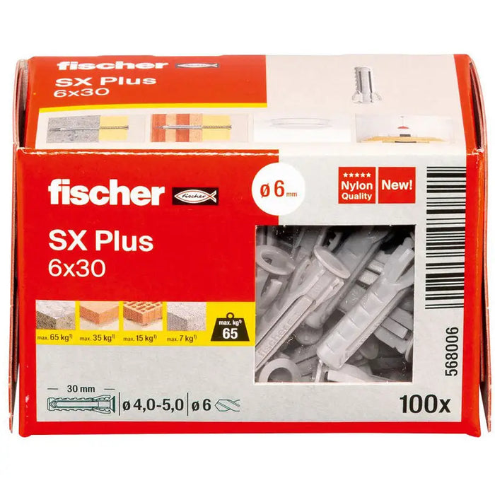 FISCHER SX PLUS EXPANSION DOwel 6X30 - Комплекти дюбели<<<Дюбели<<<Инструменти и