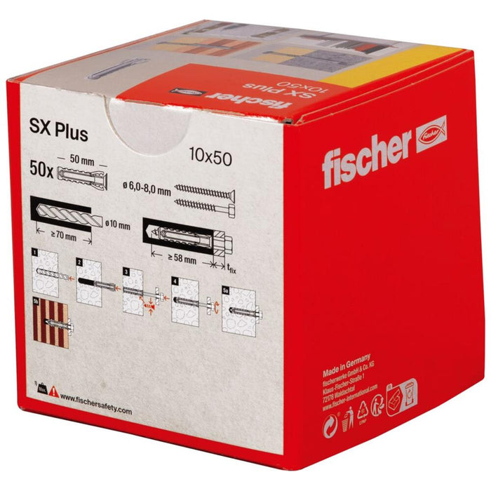 UNIVERSAL DOWEL F10X50MM SX PLUS 50PCS.