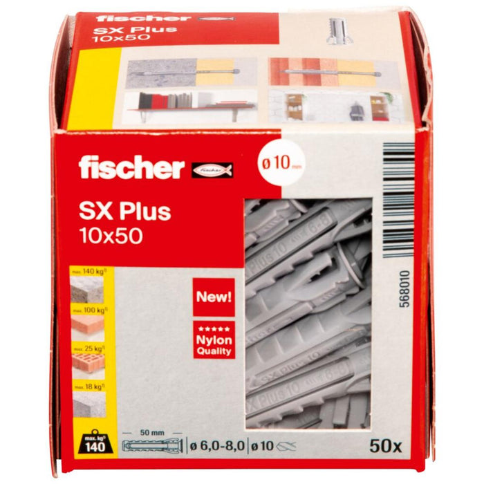 UNIVERSAL DOWEL F10X50MM SX PLUS 50PCS.
