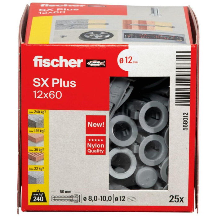 UNIVERSAL DOWEL F12X60MM SX BOX 25PCS