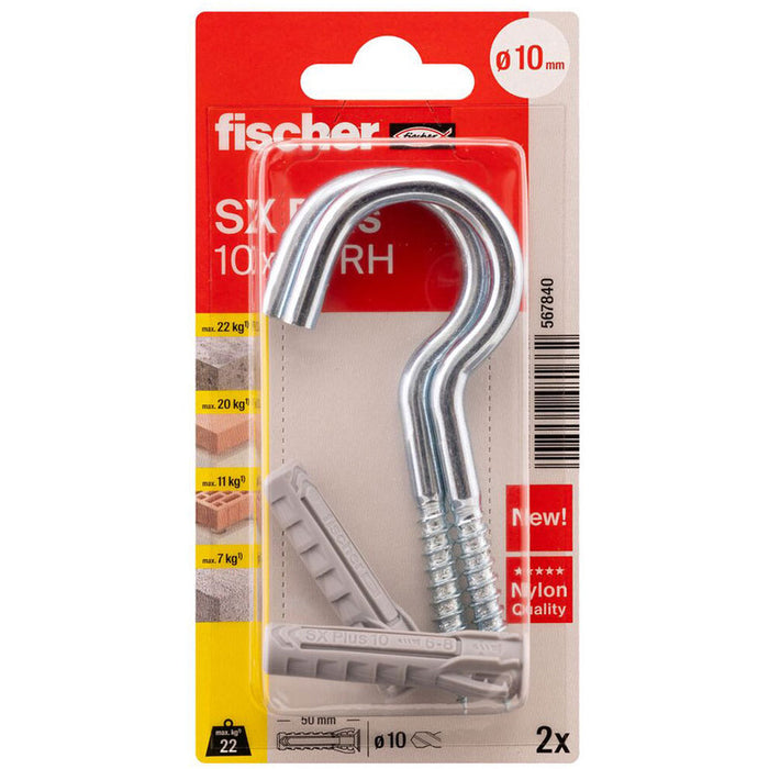 DOWEL WITH HOOK 10X50 2 PCS FISCHER SX PLUS