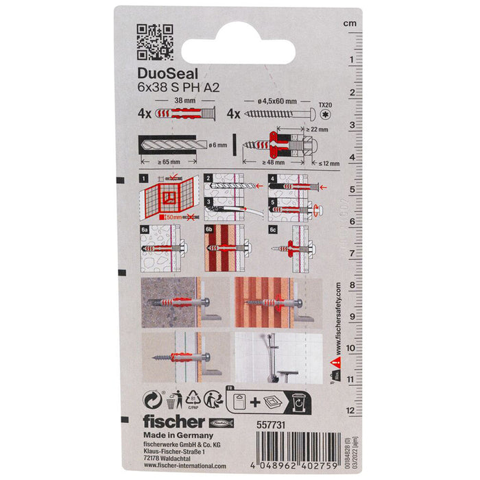 FISCHER DUOSEAL SCREW DOWEL