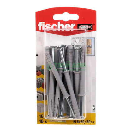 DOWEL-NAIL F6X60MM 15 PIECES FISCHER