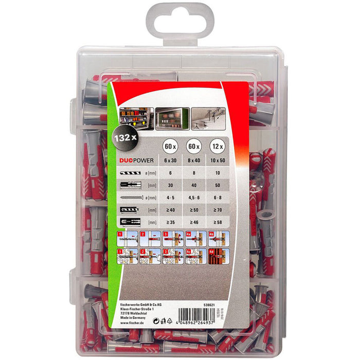 SET OF UNIVERSAL PLUGS 132 PCS. FISCHER DUOPOWER