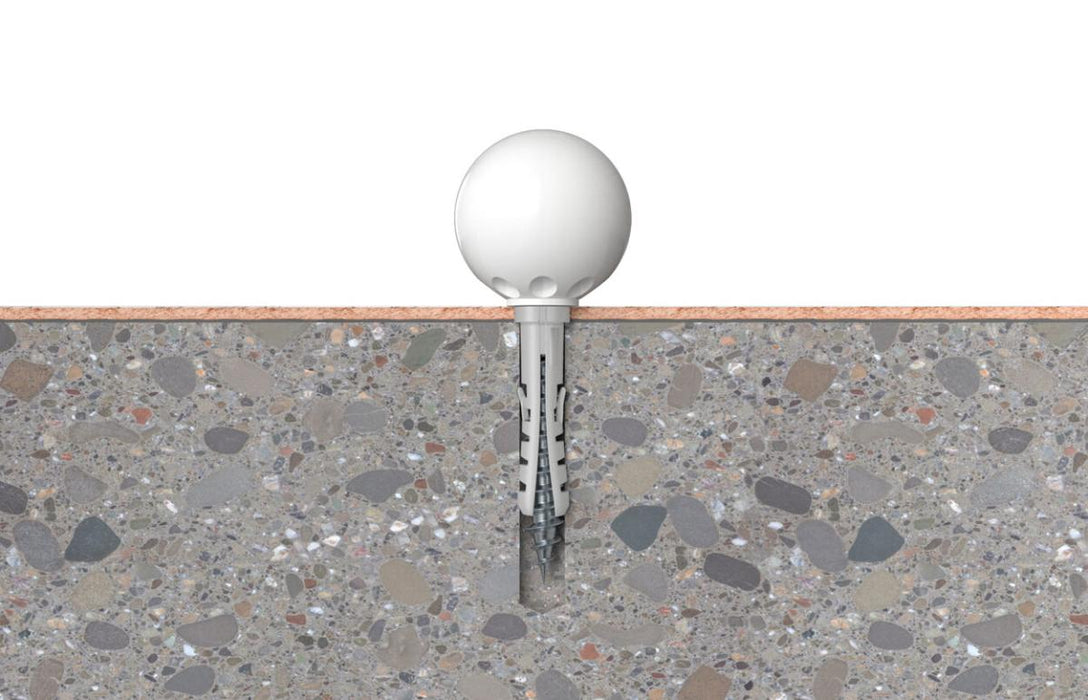 DOOR STOPPER WITH DOWEL WHITE TS 8 WK