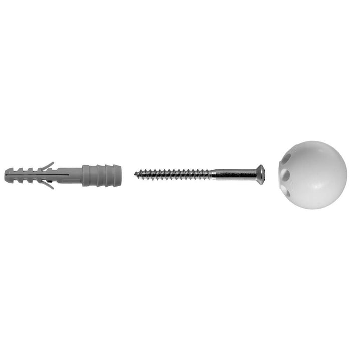 DOOR STOPPER WITH DOWEL WHITE TS 8 WK