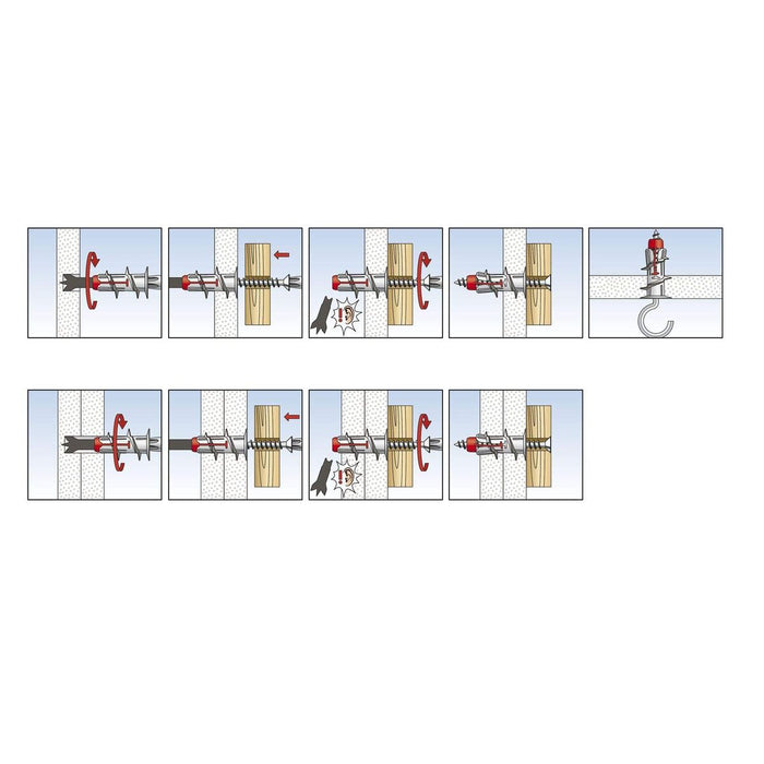 Studs Fischer DUOBLADE 44 x 8 mm (40 Units)